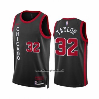 Maglia Chicago Bulls Terry Taylor #32 Citta 2023-24 Nero