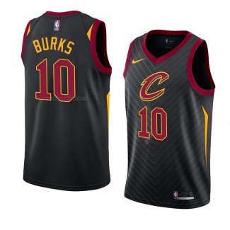 Maglia Cleveland Cavaliers Alec Burks NO 10 Statement 2018 Nero