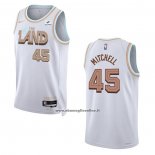 Maglia Cleveland Cavaliers Donovan Mitchell #45 Citta 2022-23 Bianco