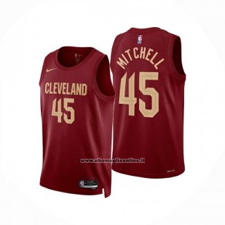 Maglia Cleveland Cavaliers Donovan Mitchell No 45 Icon 2024-25 Rosso