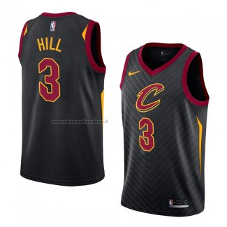 Maglia Cleveland Cavaliers George Hill NO 3 Statement 2018 Nero