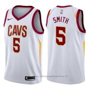 Maglia Cleveland Cavaliers J.R. Smith NO 5 Association 2017-18 Bianco