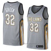 Maglia Cleveland Cavaliers Jeff Green NO 32 Citta 2018 Grigio