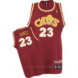 Maglia Cleveland Cavaliers LeBron James NO 23 Throwback 2008 Rosso