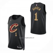 Maglia Cleveland Cavaliers Max Strus No 1 Citta 2025-26 Nero