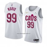 Maglia Cleveland Cavaliers Ricky Rubio #99 Association 2022-23 Bianco