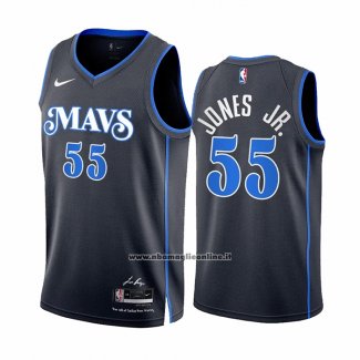 Maglia Dallas Mavericks Derrick Jones JR. #55 Citta 2023-24 Blu