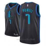 Maglia Dallas Mavericks Dwight Powell NO 7 Citta 2018-19 Blu