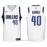 Maglia Dallas Mavericks Harrison Barnes NO 40 2017-18 Bianco