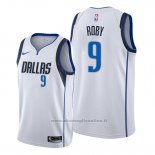 Maglia Dallas Mavericks Isaiah Roby NO 9 Association Bianco