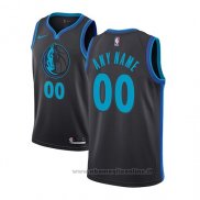 Maglia Dallas Mavericks Personalizzate Citta 2018-19 Blu