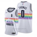 Maglia Denver Nuggets Isaiah Thomas NO 0 Citta Edition Bianco