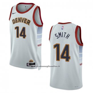 Maglia Denver Nuggets Ish Smith #14 Citta 2022-23 Bianco