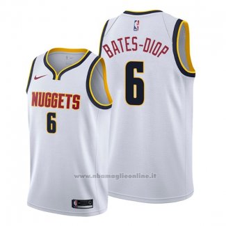 Maglia Denver Nuggets Keita Bates-Diop NO 6 Association 2019-20 Bianco