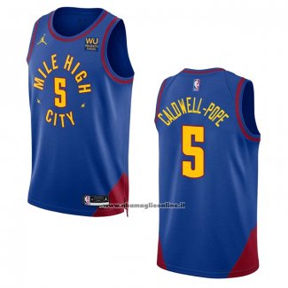 Maglia Denver Nuggets Kentavious Caldwell-pope #5 Statement 2022-23 Blu