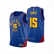 Maglia Denver Nuggets Nikola Jokic No 15 Statement 2024-25 Blu