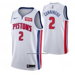 Maglia Detroit Pistons Cade Cunningham #2 Association Bianco