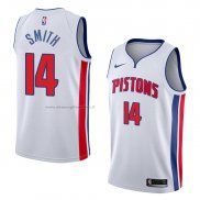 Maglia Detroit Pistons Ish Smith NO 14 Association 2018 Bianco