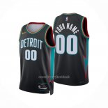Maglia Detroit Pistons Personalizzate Citta 2025-26 Nero