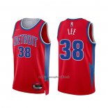 Maglia Detroit Pistons Saben Lee #38 Citta 2021-22 Rosso