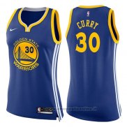 Maglia Donna Golden State Warriors Stephen Curry NO 30 Icon 2017-18 Blu