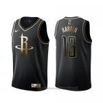 Maglia Golden Edition Houston Rockets James Harden NO 13 Nero
