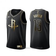 Maglia Golden Edition Houston Rockets James Harden NO 13 Nero