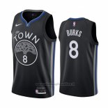 Maglia Golden State Warriors Alec Burks NO 8 Citta Nero