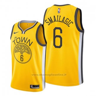 Maglia Golden State Warriors Alen Smailagic NO 6 Earned Giallo