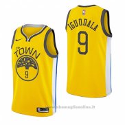 Maglia Golden State Warriors Andre Iguodala NO 9 Earned 2018-19 Giallo