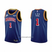 Maglia Golden State Warriors Damion Lee #1 75th Anniversary Blu