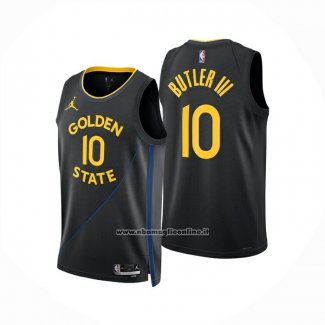 Maglia Golden State Warriors Jimmy Butler No 22 Statement 2025-26 Nero
