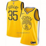 Maglia Golden State Warriors Kevin Durant #35 Earned Giallo