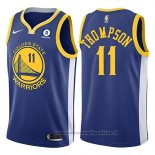 Maglia Golden State Warriors Klay Thompson NO 11 2017-18 Blu