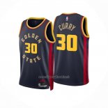 Maglia Golden State Warriors Stephen Curry #30 Citta 2024-25 Blu
