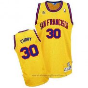 Maglia Golden State Warriors Stephen Curry NO 30 Throwback Giallo2