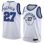 Maglia Golden State Warriors Zaza Pachulia NO 27 Hardwood Classic 2018 Bianco