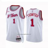 Maglia Houston Rockets Amen Thompson #1 Citta 2023-24 Bianco