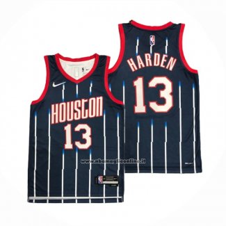 Maglia Houston Rockets James Harden #13 Citta 2021-22 Blu