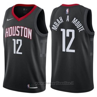 Maglia Houston Rockets Luc Mbah A Moute NO 12 Statement 2017-18 Nero