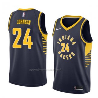 Maglia Indiana Pacers Alize Johnson NO 24 Icon 2018 Blu