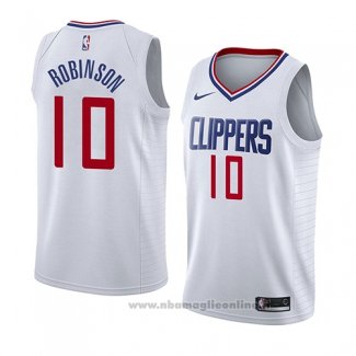 Maglia Los Angeles Clippers Jerome Robinson NO 10 Association 2018 Bianco