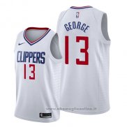 Maglia Los Angeles Clippers Paul George NO 13 Association 2019 Bianco