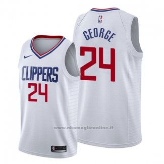 Maglia Los Angeles Clippers Paul George NO 24 Association 2019-20 Bianco