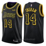 Maglia Los Angeles Lakers Brandon Ingram NO 14 Citta 2018 Nero