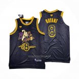Maglia Los Angeles Lakers Kobe Bryant #8 Black Mamba Snakeskin Nero