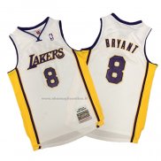 Maglia Los Angeles Lakers Kobe Bryant NO 8 Hardwood Classics Bianco