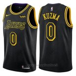 Maglia Los Angeles Lakers Kyle Kuzma NO 0 Citta Nero