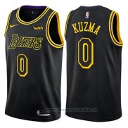 Maglia Los Angeles Lakers Kyle Kuzma NO 0 Citta Nero