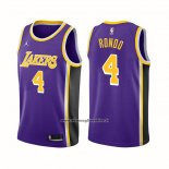 Maglia Los Angeles Lakers Rajon Rondo #4 Statement Edition 2021-22 Viola